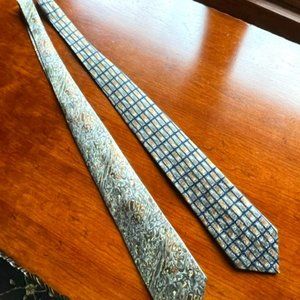 Ties (2) - Men's - 100% Silk - Watercolor look